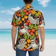 thumbnail image 6 of Easygdp Sloth on the Branch Men's Hawaiian Shirts Print Lapel Short Sleeve for Beach, vacation, party, casual occasions - Small, 6 of 9