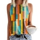 thumbnail image 3 of Verano Tops Camisetas sin mangas de cuello redondo de verano a la moda para mujer, camisetas sin mangas ligeras estampadas, camiseta sin mangas gráfica holgada Sexy (Yellow, M), 3 of 4
