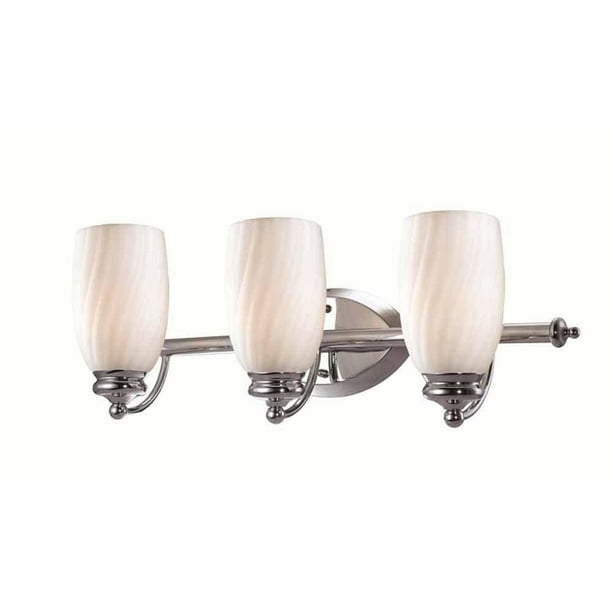 Hampton Bay 3 Light Chrome Bath Bar With Frosted White Glass Return Com Hampton Bay 3 Light Chrome Bath Bar, Bathroom Bar Lights Chrome