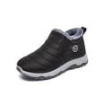 thumbnail image 1 of UKAP Mens Comfortable Slip On Snow Boots Work Breathable Lightweight Fuzzy Winter Shoes Black Style B 6, 1 of 9