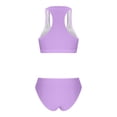 thumbnail image 5 of 2 Piece Bikini Sets for Women Scoop Neck Halter Top High Waisted Bottom Bathing Suits Wide Straps Tummy Control Sporty Swimsuits, 5 of 9