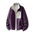 thumbnail image 2 of Royisotas Mens Winter Jackets Fleece Zipper Outwear Hoodless Solid Color with Pockets Coats for Men Fashion, 2 of 9
