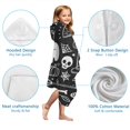 thumbnail image 7 of Halloween Doodle Elements Hooded Bath Towel，50"x30" for Ages 3 To 12 Kids, Quick Dry Lightweight Soft Microfiber Hood Beach Towel Cover Up for Kids, 7 of 7