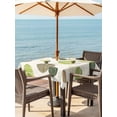 thumbnail image 3 of Outdoor Tablecloths with Umbrella Hole & Zipper, Abstract Geometric 60x60 Inch Square Tablecloths, Farmhouse Vintage Polka Dot Green Waterproof Table Cloth, Patio/Pool/Picnic Table Covers, 3 of 8