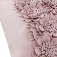 thumbnail image 2 of JWH 3D Handmade Square Rose Gold Velvet Floral Pillow Cases 18x18inch for Home Decoration, 2 of 12