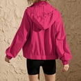 thumbnail image 6 of SYwaren Hiking Jacket Women's Lightweight Full Zip Hooded Mock Neck Water Resistant Windbreaker Casual Athletic Long Sleeve with Pockets, 6 of 9