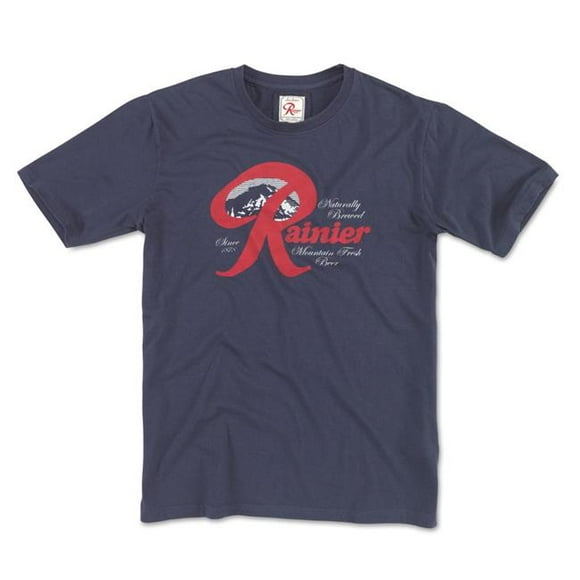 Rainier 820167-small Rainier A Brassé Naturellement le T-Shirt à Logo Classique&44; Petit