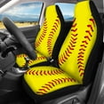 thumbnail image 3 of Xoenoiee Softball Print Car Seat Cover Full Set for Car Van SUV Truck, 4 Piece Front Seat and Rear Bench Protection Cover Ultra-Soft Strentch Seat Cover for Car, Breathable, 3 of 7