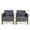 Gray/Mixed Gray/Gray Finish/Dark Gray, variant on GDF Studio Taylor Outdoor Acacia Wood Club Chair with Wicker Accents, Set of 2, Teak, Mixed Brown, and Beige