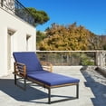 thumbnail image 2 of Gymax Outdoor Chaise Lounge Chair w/ 4-Position Adjustable Backrest Poolside Patio Navy, 2 of 8