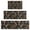 Brown Mushroom Plant, variant on Red Mushroom Black Pattern Kitchen Rugs Sets Of 3,Kitchen Runner Rugs Non Skid Washable,Decorative Kitchen Floor Mats for Kitchen,Sink,Laundry,17"x30" 17"x47" 17"x59"