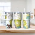thumbnail image 2 of Travel Cup 20oz with Lid & Straw - Stainless Steel Insulated Tumbler, Double Wall Vacuum Thermal Coffee Mug, Leakproof, Bohemian, 2 of 5