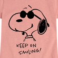 thumbnail image 3 of Peanuts - Cool Joe Keep On Smiling - Youth Girls Short Sleeve Tee, 3 of 7