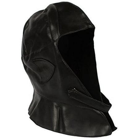Black Deluxe Full Hood - Alexanders Costumes 26-625-B Mens Deluxe Aviator Hood, Black