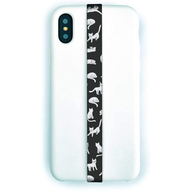 : The Original Phone Loop Finger Strap for Mobile Phone - Phone Loop Finger Holder for Phone Case Grip - Phone Strap Holder for Hand Grip - Finger Loop for Cell Phone Case (Meow)