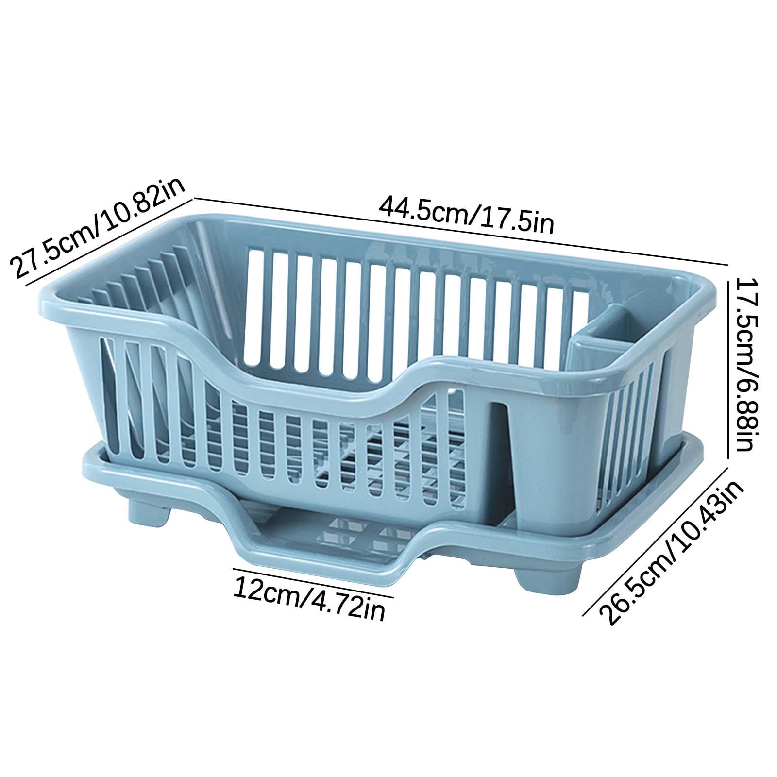 Ruimatai Kitchen Dish Drying Rack, Space Saving Dish Rack, Dish Racks for Kitchen Counter, Kitchen Drying Rack with a Cutlery Holder, Chopstick Basket Bowl Rack Rack Sink Storage Rack