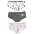 thumbnail image 6 of XOXO Girl's Cotton Panties 6 Pack - Peach & Green Rockstar - Medium 7/8, 6 of 9