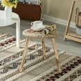 thumbnail image 5 of Vintiquewise Decorative Antique Heart Shaped Wooden Stool, Brown, 5 of 7