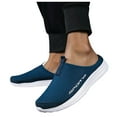 thumbnail image 1 of Womens Mens Breathable Mesh Slip on Mules Walking Sneakers Open Back Knit Non Slip Flats Shoes, 1 of 6