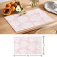thumbnail image 6 of Tropical Botanical Placemats Set of 12 Monstera Leaves Summer Pink Place Mats Indoor Wipeable Table Mats Washable Cloth Dining Table Placemats for Kitchen Holiday Party Home Decor 13x19 Inch, 6 of 9