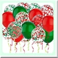 thumbnail image 2 of Ensemble de Ballons Confettis Festifs - 50 Ballons Rouges et Verts de 12 Pouces avec Rubans. Parfait pour Noël, Nouvel An, Baby Shower, Fêtes d'Anniversaire!, 2 of 5