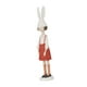 thumbnail image 3 of Estatua de niña conejo Figura de niña conejo Arte artesanal Escultura decorativa linda para Rojo, 3 of 9