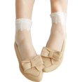thumbnail image 3 of LinYooLi 3 Pairs Women's Ultrathin Transparent Lace Elastic Short Socks, 3 of 7