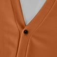 thumbnail image 5 of QHRMKOG Cardigan Men Loose Fit Long Sleeve V Neck Cardigan Sweater Casual Solid Color Button Up Cardigan Autumn Warm Knited Sweaters Orange M, 5 of 7