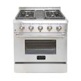 thumbnail image 1 of CROWN 30" Professional Stainloess Steel Dual Fuel 4.2 cu. ft Electric Oven Gas Range ARD3001, 1 of 12