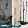 thumbnail image 3 of Damita Mop Broom Holder Wall Mount,Stainless Steel Garage Organizer for Kitchen, Garden, and Tools - Space-Saving Wall-Mounted Broom Hanger，3 Racks 4 Hooks, Silver, 3 of 7