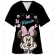 thumbnail image 3 of Camiseta de enfermería con estampado de Minnie y Mickey de Disney para mujer, blusa informal, manga corta, cuello en V y bolsillo, uniforme para mujer, 3 of 5