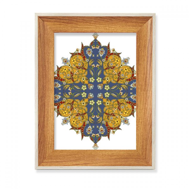 flower repeat illustration pattern desktop wooden photo frame display picture art painting multiple sets