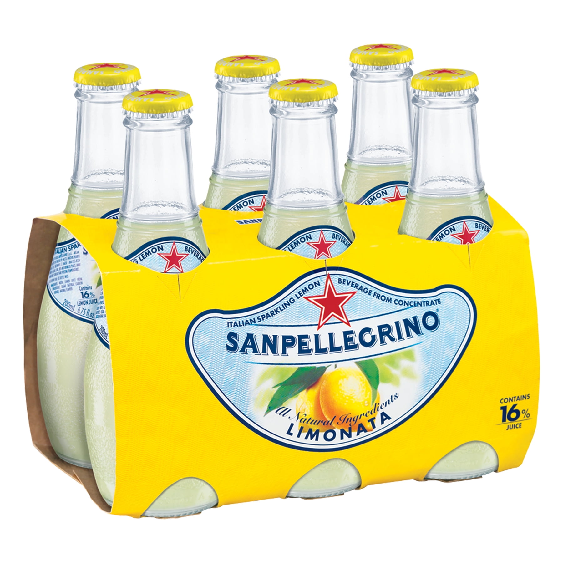 Sanpellegrino Limonata Lemon Sparkling Beverage, 6 Count