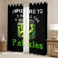 thumbnail image 2 of Manfei Green Cucumber Black Out Curtains,Botanical Plants Curtains Pack of 2 (42x63 Each),Pickled Vegetable Bedroom Curtains,Lightweight Pickle Bedroom Decoration, 2 of 6