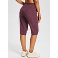 thumbnail image 2 of baleaf Women's Long Hiking Shorts Quick Dry Lightweight Capris Wine Red XL, 2 of 6