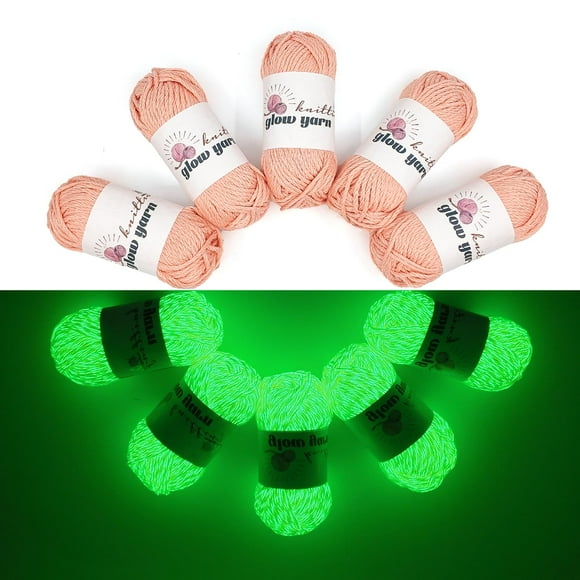 Hilo de ganchillo Yarn Bulingbuling Glow in Dark, 260 g, 250 m