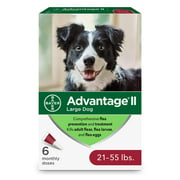 Advantage II Large Dog Flea Treatment, Flea Treatment for Large Dogs 21-55 Pounds 6-pack