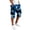 Blue, variant on Awwp Men's Camo Cargo Shorts Lightweight Quick Dry Polyester Shorts Elastic Waist Casual Multi-Pocket Breathable Summer Outdoor Hiking Work Shorts Beige Size: L