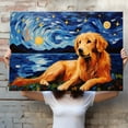 thumbnail image 4 of Golden Retriever Dog Watercolor Starry Night Van Gogh Painting Kits, Painting Watercolor Canvas, Canvas Suitable for Room Decor Cafe Decor Or Gift for Friends, 4 of 4