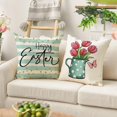 thumbnail image 5 of hofaaa Happy Easter Hello Spring Gnome Flower Throw Pillow Covers, 18 x 18 Inch Cushion Case Decoration for Sofa Couch Set of 4, 5 of 6