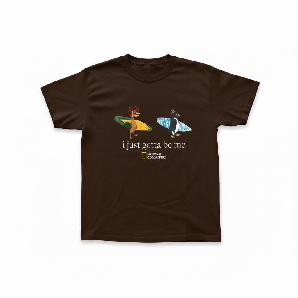 I Just Gotta Be Me Surf Birds T-Shirt, Cute Beach Animal Graphic Tee, Funny Summer Vibe Shirt, Cartoon Bird Surfing Tee, Unisex Gift