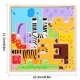 thumbnail image 3 of Rbaofujie Kids Baby Wooden Cute Cognition Puzzle Learning Educational Toy, 3 of 8