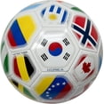 thumbnail image 4 of Icon Sports Size 5 Soccer Ball, National Teams World Clubs, Country Flags Soccer Ball - White, 4 of 6