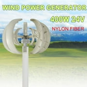 400W 24V Lantern Type 5 Nylon Fiber Blades Vertical-axis Wind Power Generator
