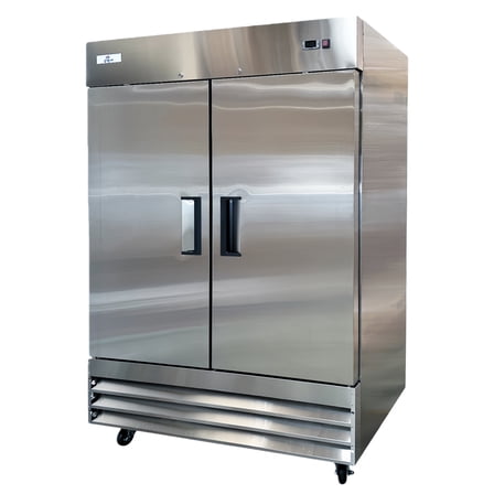Cooler Depot 54in. Commercial Reach-In 2 Solid Door  Refrigerator in Stainless Steel , 47 cu. ft.，ETL & NSF Certified