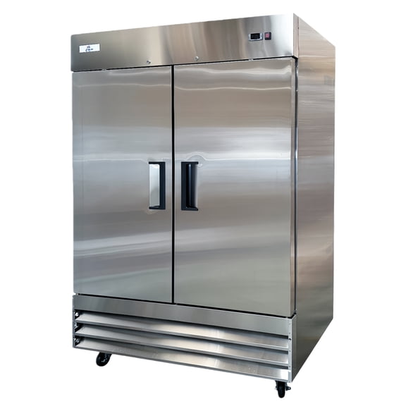 Cooler Depot 54in. Commercial Reach-In 2 Solid Door  Refrigerator in Stainless Steel , 47 cu. ft.，ETL & NSF Certified