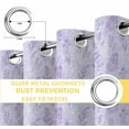 thumbnail image 6 of Light Purple Flowers Blackout Curtains for Bedroom/Living Room, Thermal Insulated Kitchen Curtains, Spring Vintage Flowers Rustic Plants Grommet Darkening Window Treatment Drapes 27.5"x39"x2, 6 of 8