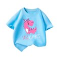 thumbnail image 3 of Bovxnpu Girls Short Sleeve T Shirts Undershirt Kids Summer Tops School Tee Summer Shirts For Kids Short Sleeve Graphic T-Shirt Round Neck And Boys T-Shirt Tee Casual, 3 of 7
