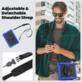 thumbnail image 7 of For Samsung Galaxy Tab A9+/A9 Plus Case 11 inch, 360 Rotating Shockproof Cover with Stand, Screen Protector, Shoulder Strap (2023, SM-X210/X216/X218), Blue, 7 of 7