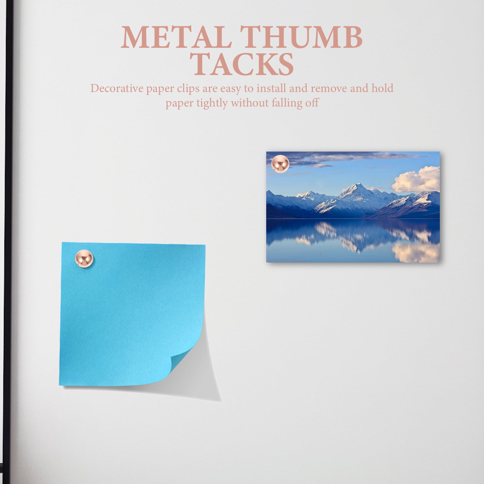 3 Sets Paper Clip Thumbtack Office Binder Clips Decor Supplies Clear Tacks Sorting
